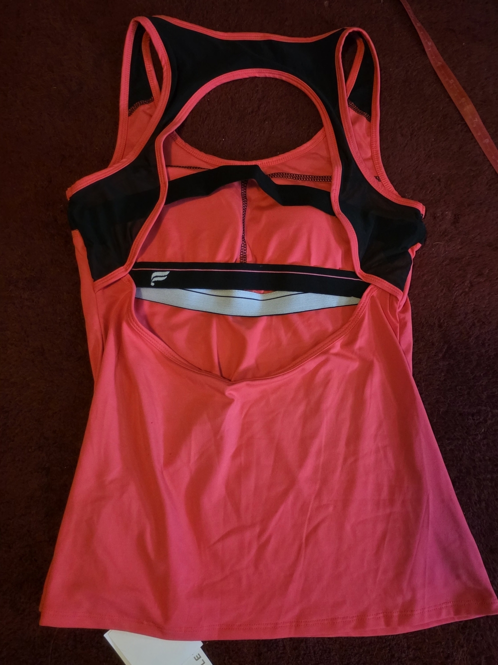 Fabletics Pink and Black Racerback Tank Top - Picture 3 of 5